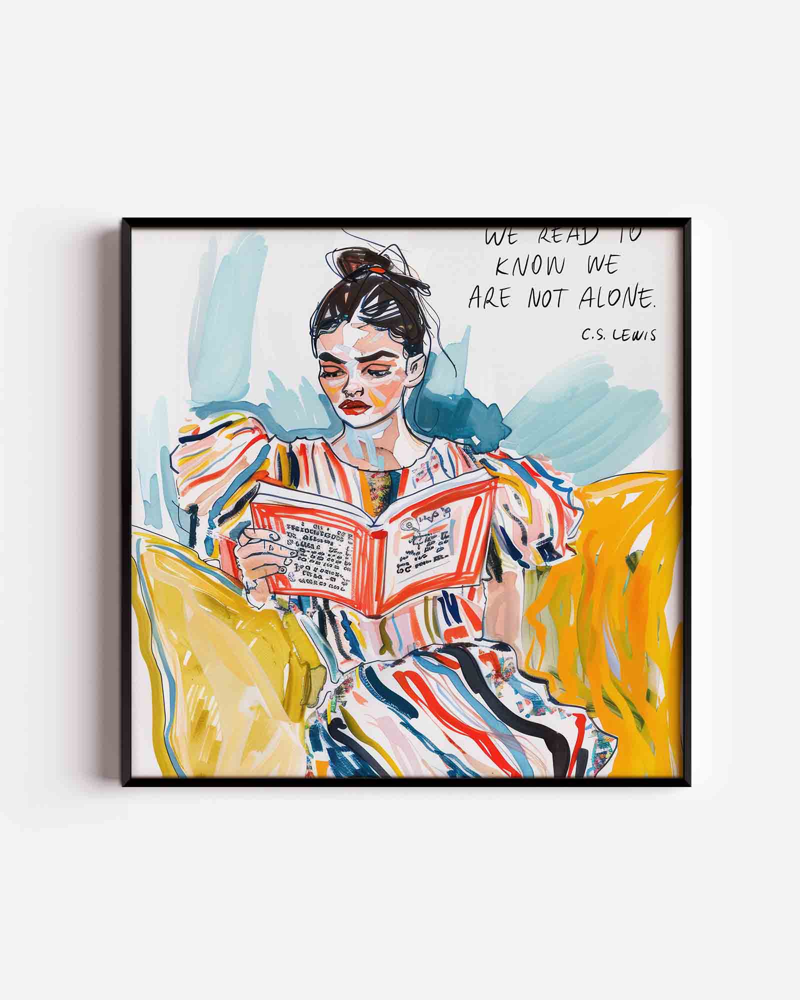 Lezende vrouw Poster
