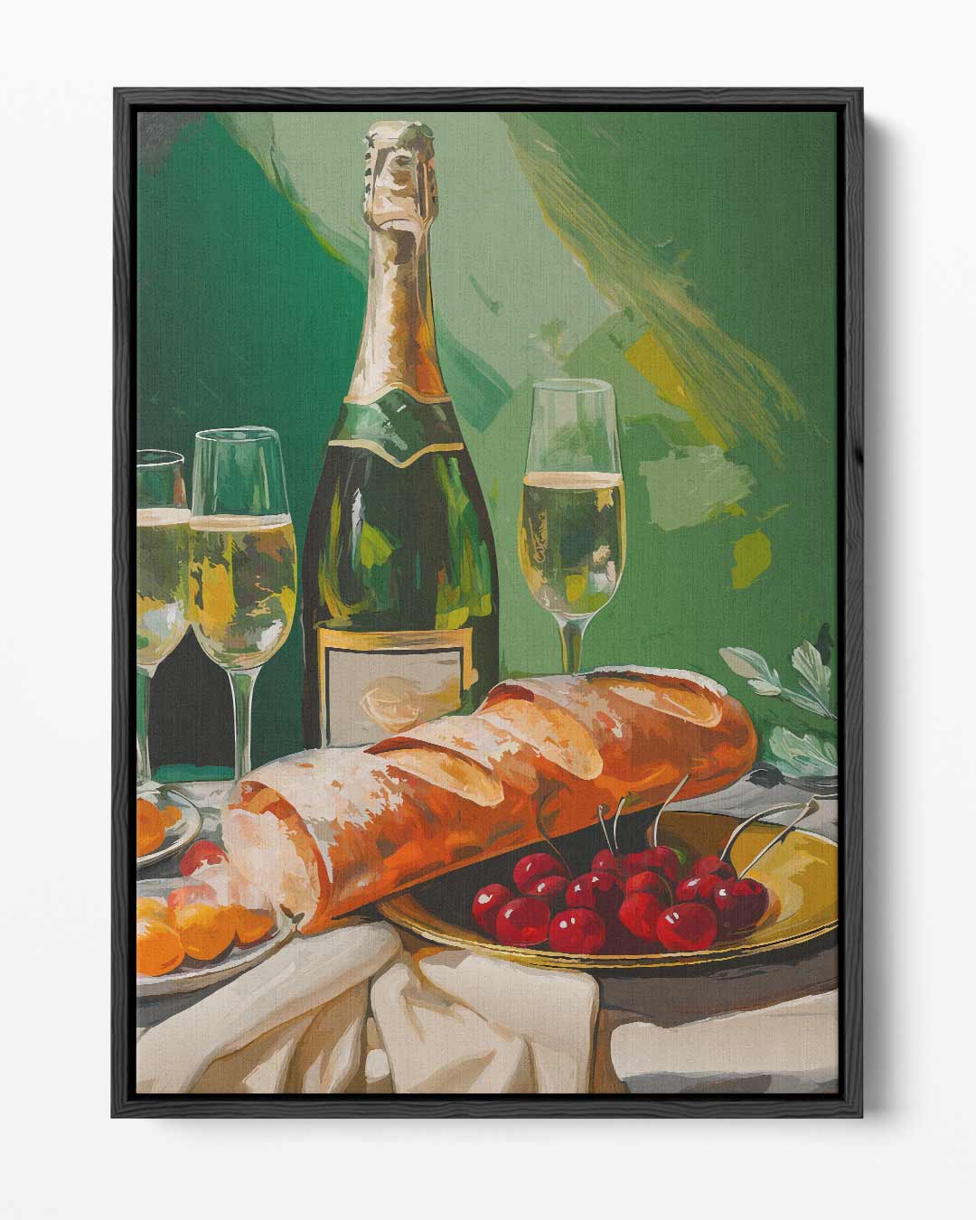 Champagne Still Life Kunstwerk-canvas-dibond-plexiglas-wanddecoratie-WallArtistic