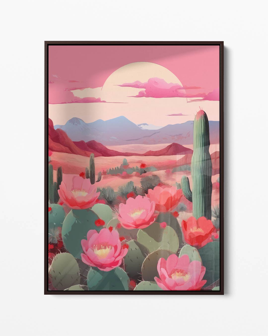 Woestijnbloemen in Bloei Kunstwerk-canvas-dibond-plexiglas-wanddecoratie-WallArtistic