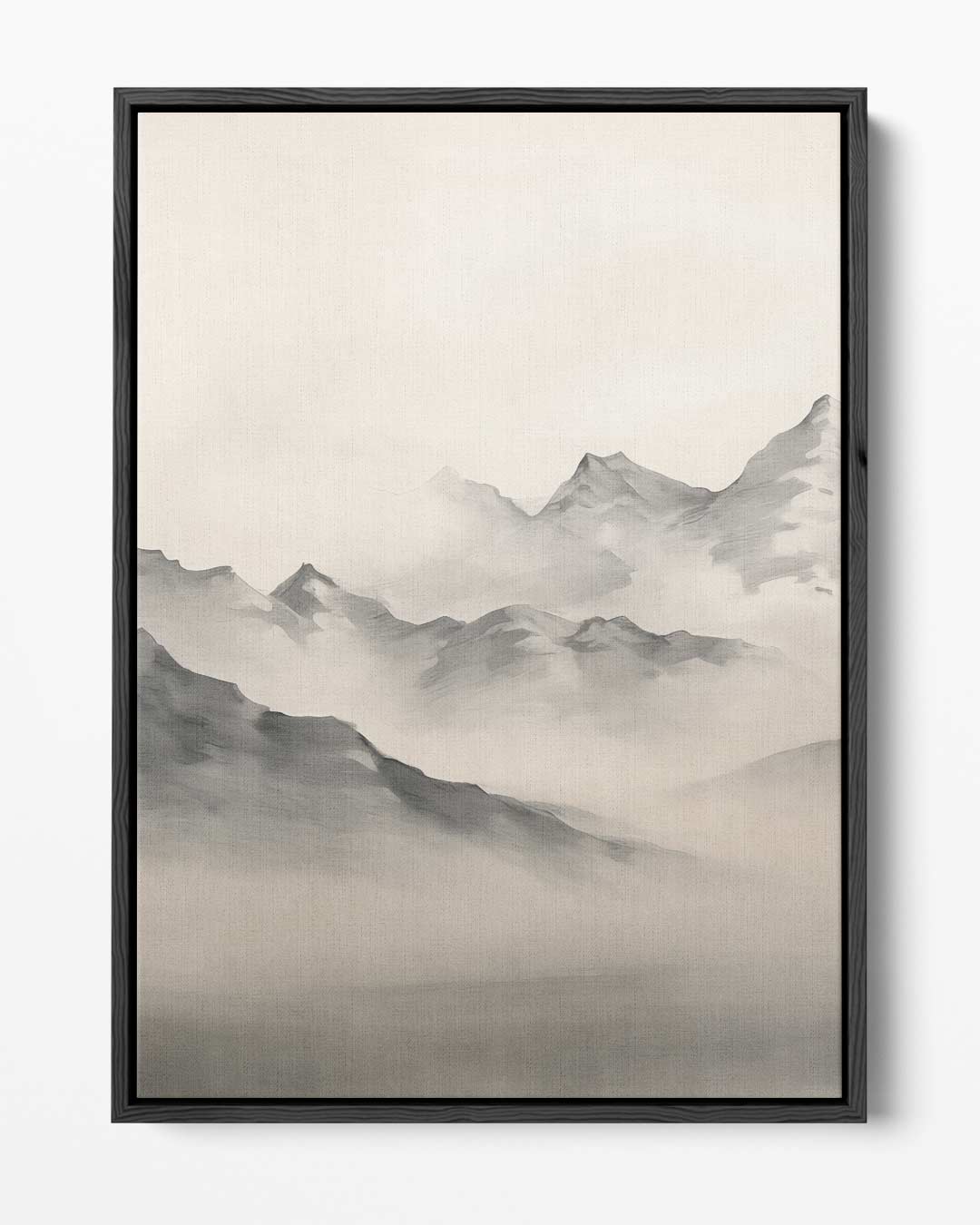 Sereen Berglandschap in Mist Kunstwerk-canvas-dibond-plexiglas-wanddecoratie-WallArtistic