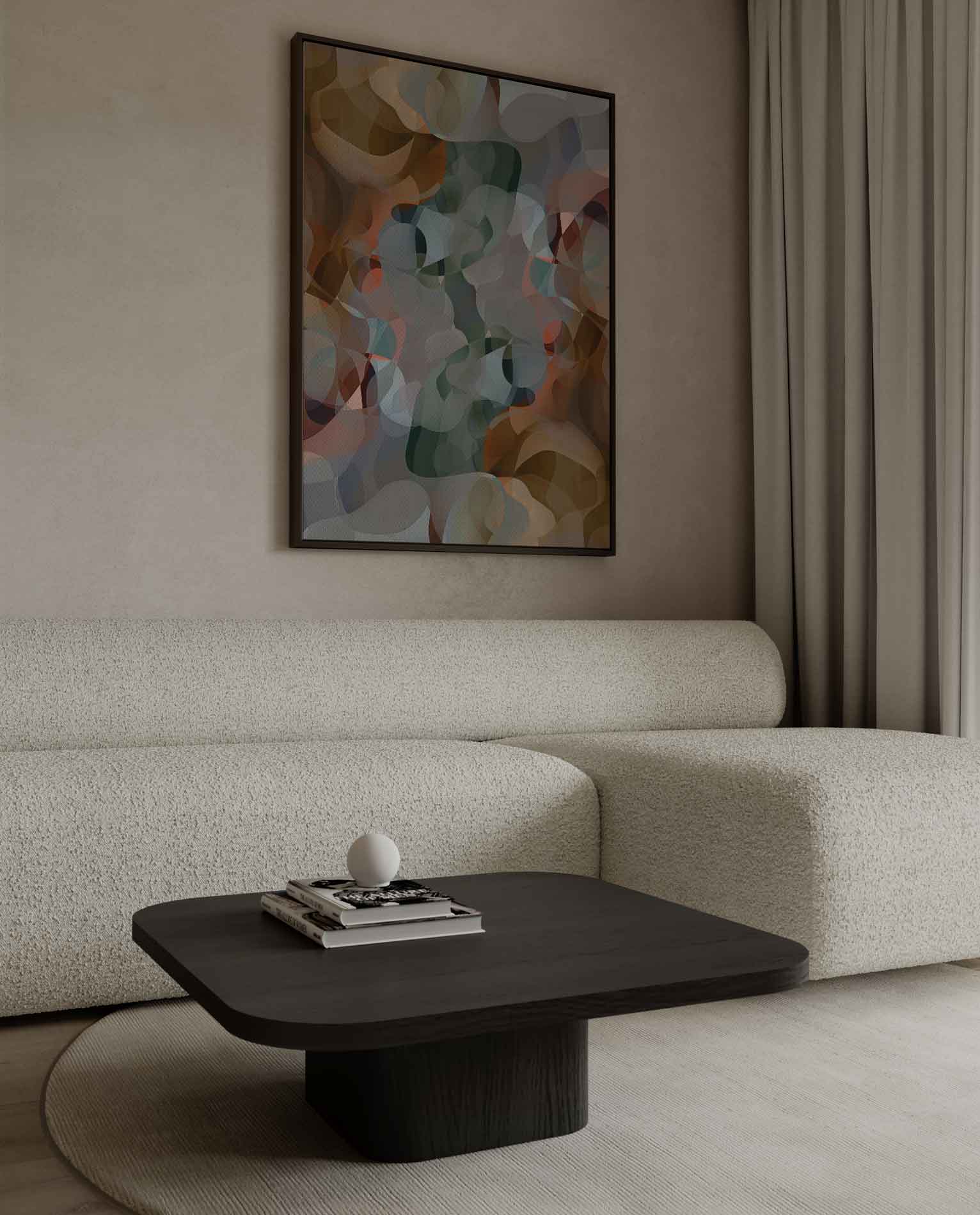 Kleurrijk Abstract Droomlandschap Kunstwerk-canvas-dibond-plexiglas-wanddecoratie-WallArtistic