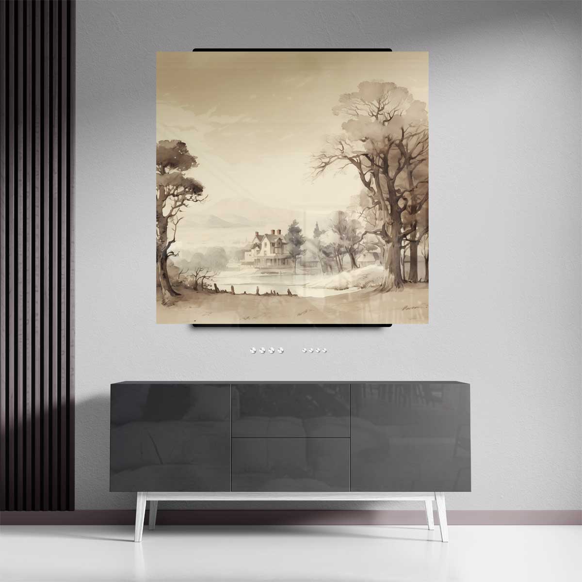 Rustiek Landelijk Tafereel Kunstwerk-canvas-dibond-plexiglas-wanddecoratie-WallArtistic