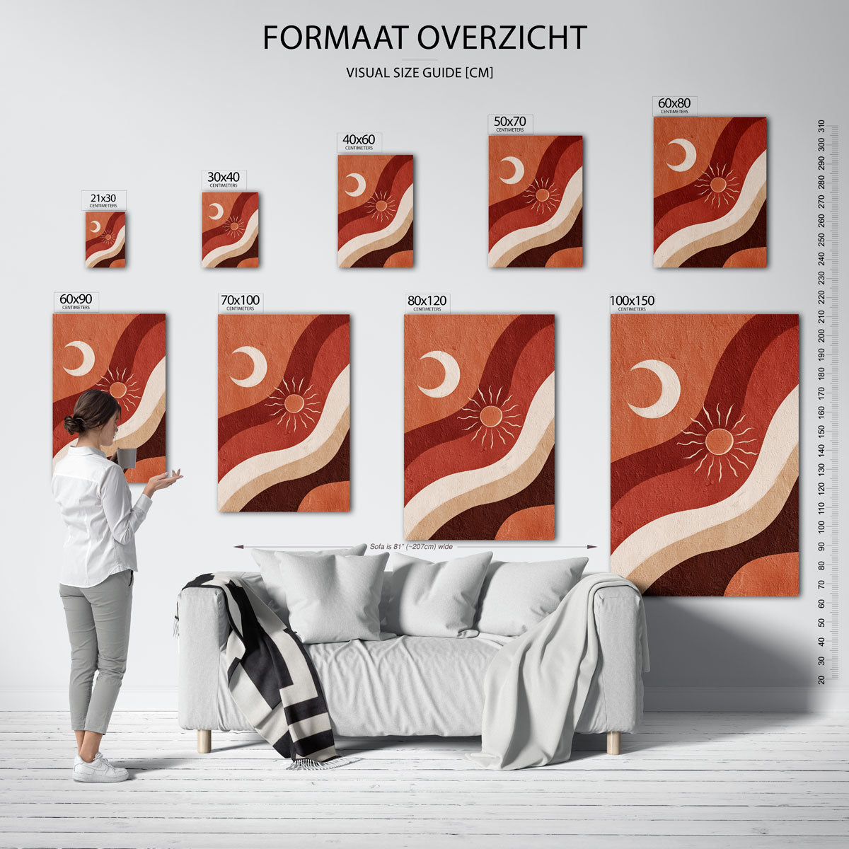 Maan en zon Poster