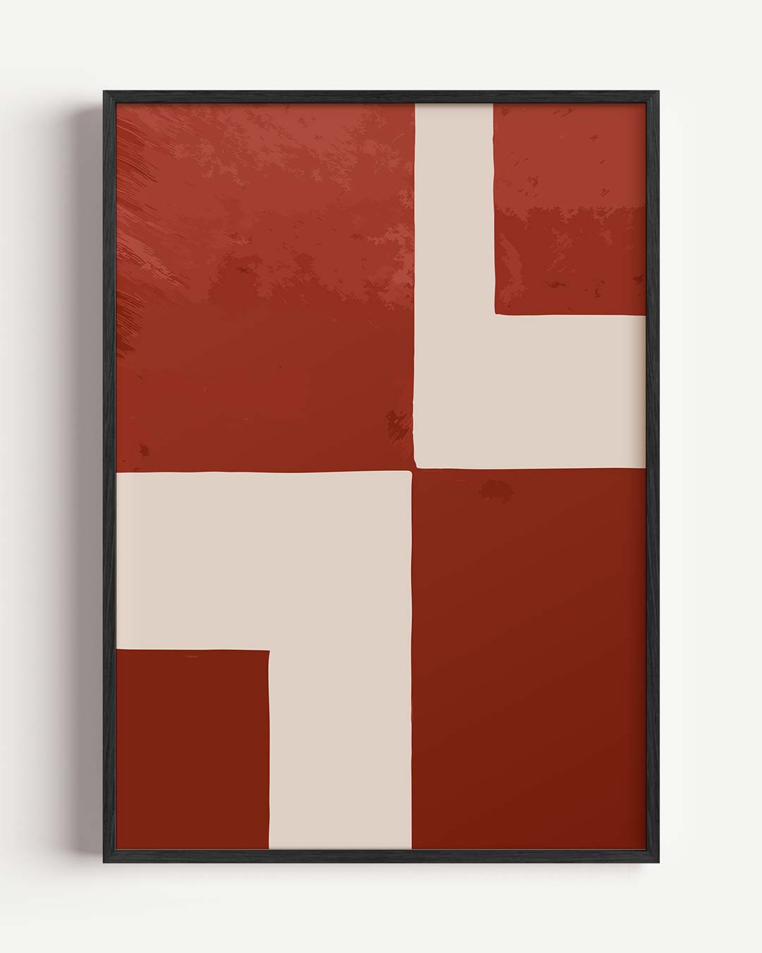 Moderne Minimalistische Rood-wit Poster