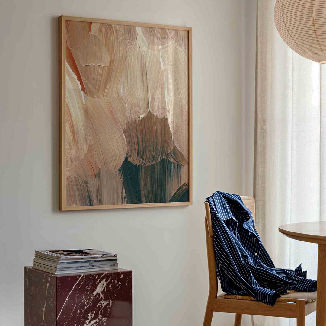 Abstracte penseelstreken Poster