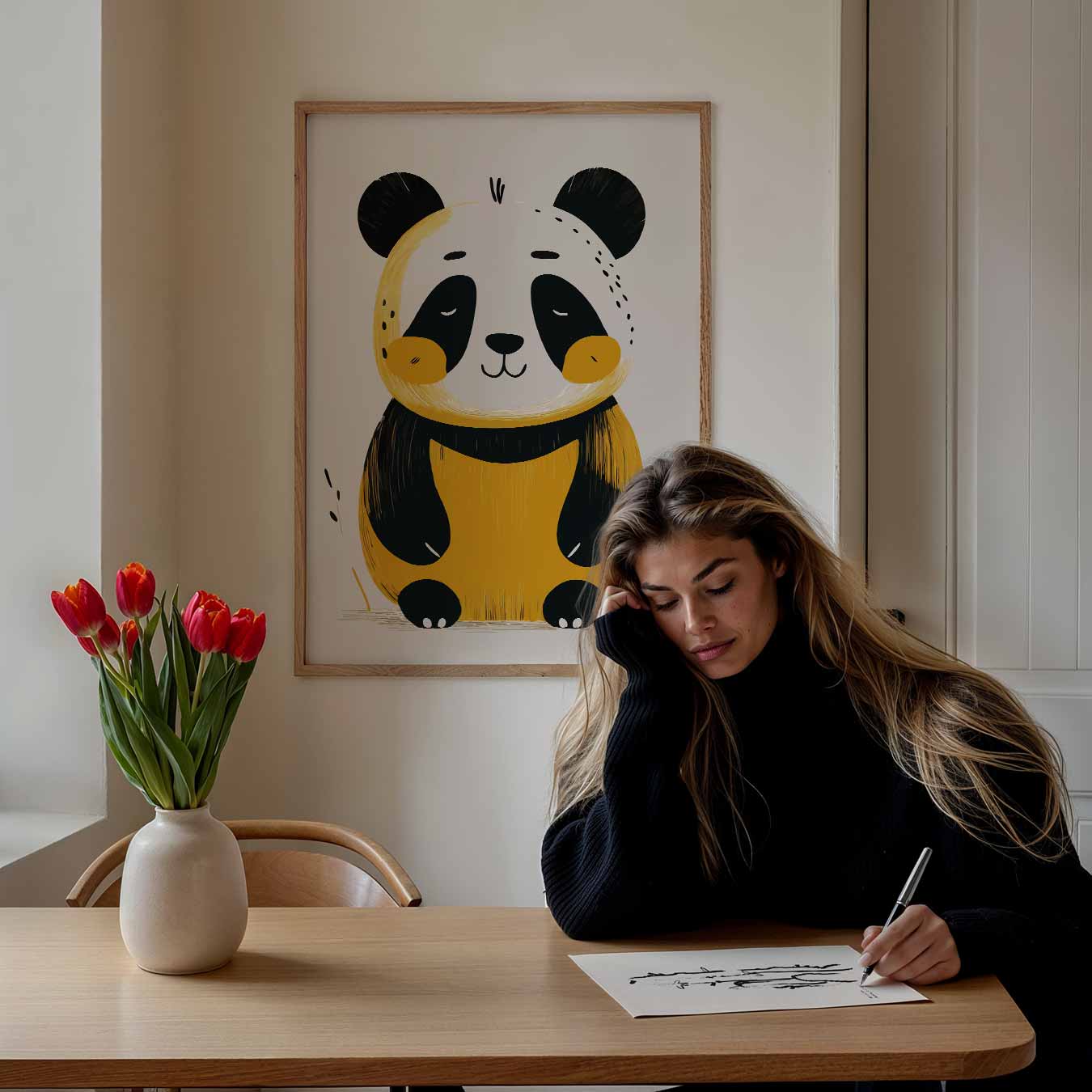 Schattige Panda Illustratie Poster