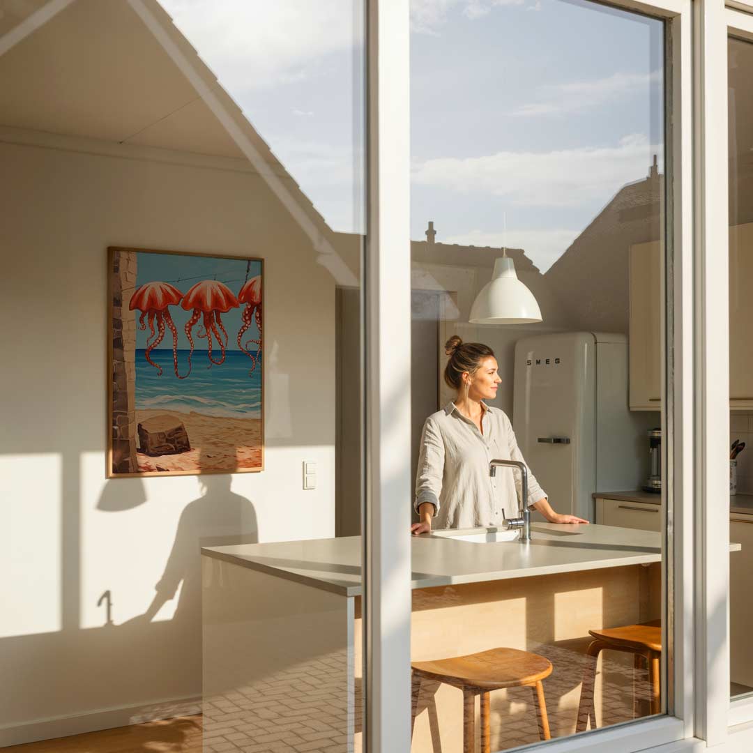 Dromerige Medusen aan Zee Poster-WallArtistic