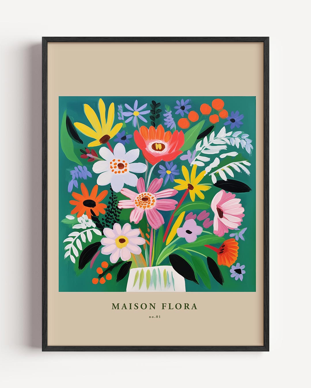 Vrolijke Bloemen Compositie Poster-WallArtistic