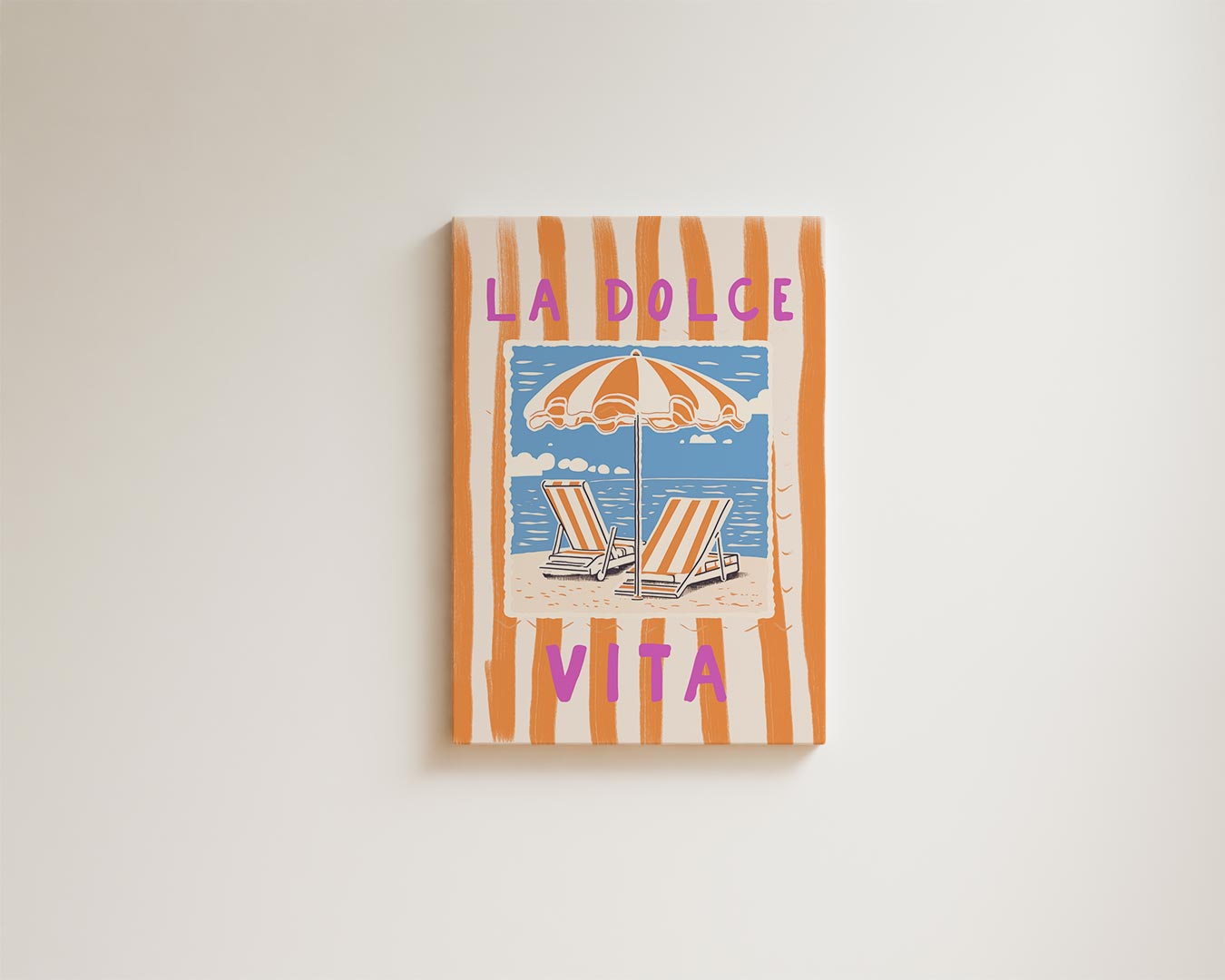 La Dolce Vita Strandkunst Kunstwerk-canvas-dibond-plexiglas-wanddecoratie-WallArtistic
