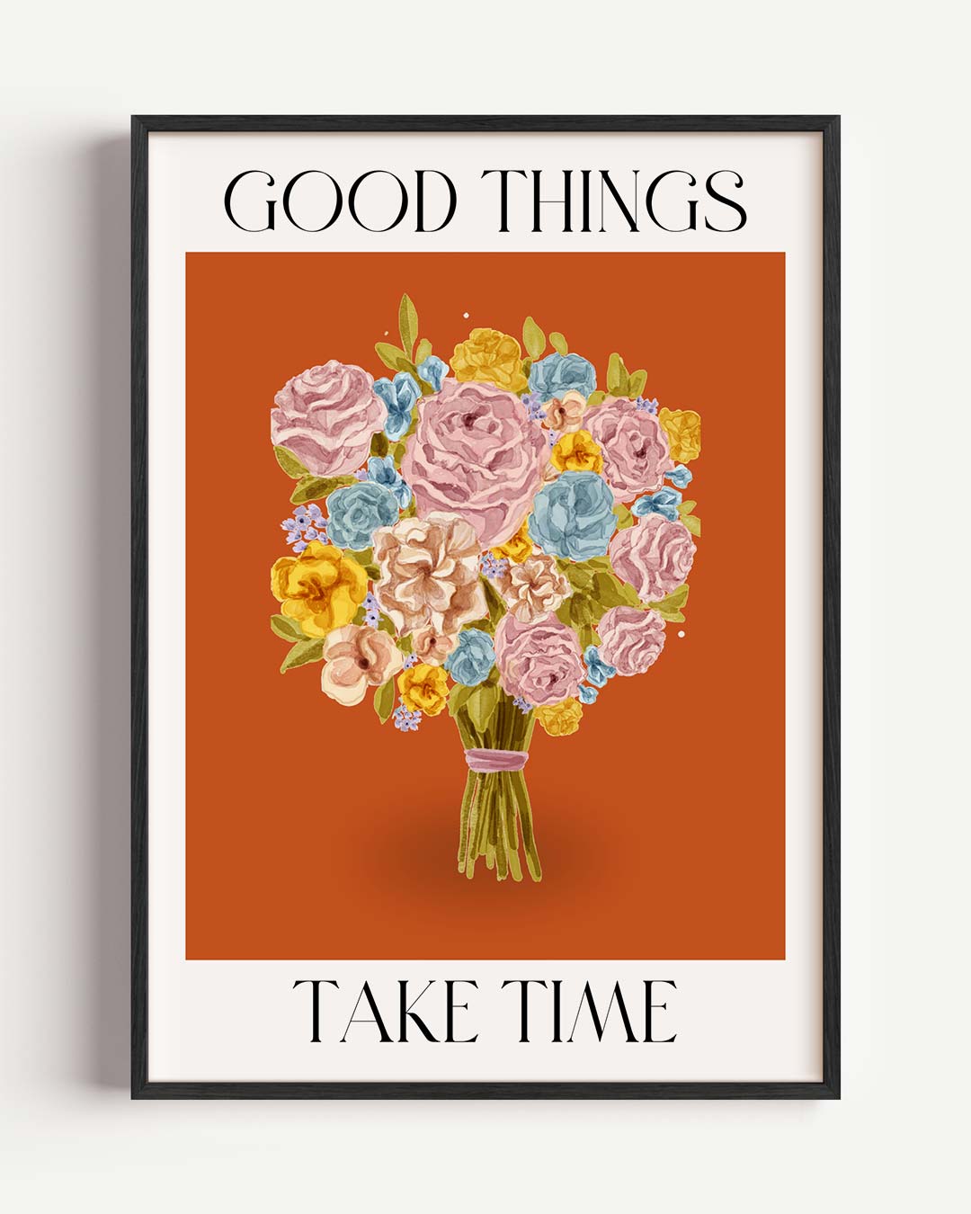 Bloemenpracht Poster met Inspirerende Tekst Poster
