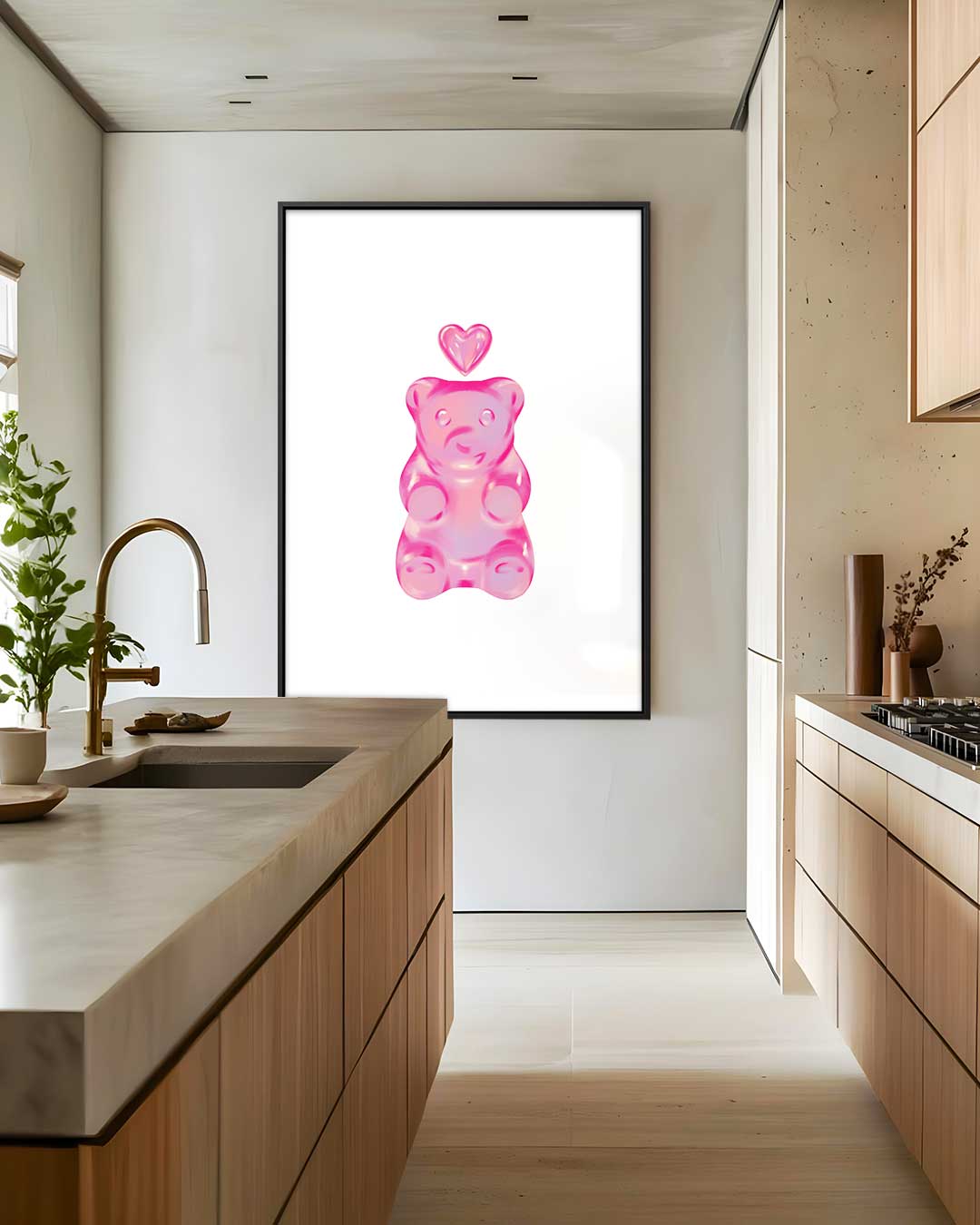 Liefdevolle Gummibeer Kunstwerk-canvas-dibond-plexiglas-wanddecoratie-WallArtistic