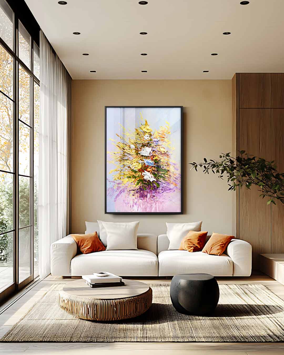 Kleurige Bloemenpracht Kunstwerk-canvas-dibond-plexiglas-wanddecoratie-WallArtistic