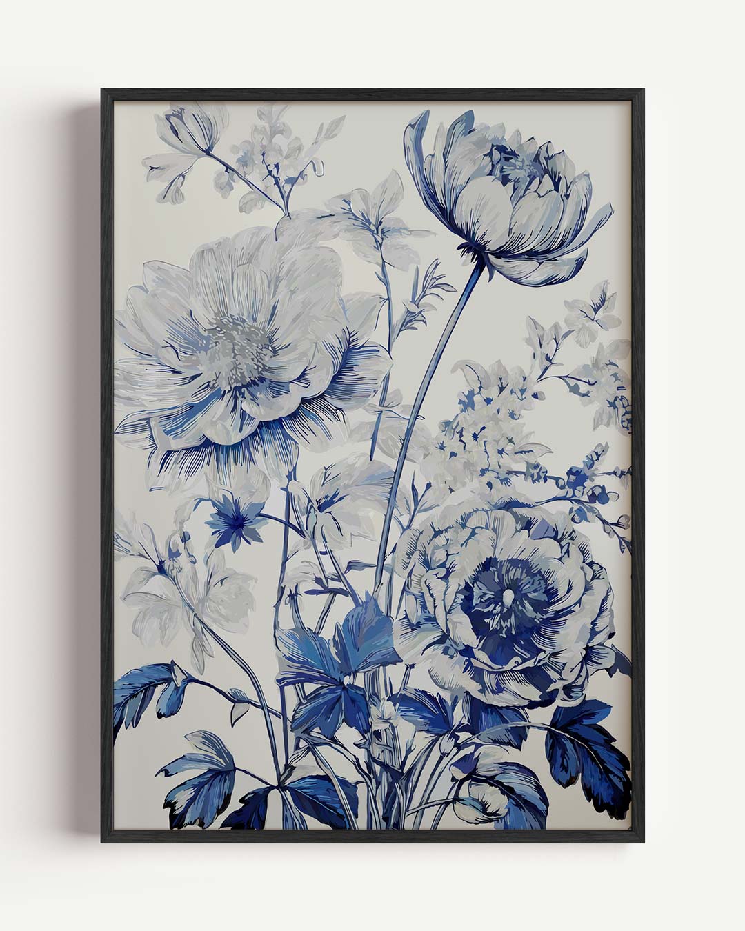 Bloemenpracht in Blauw Poster
