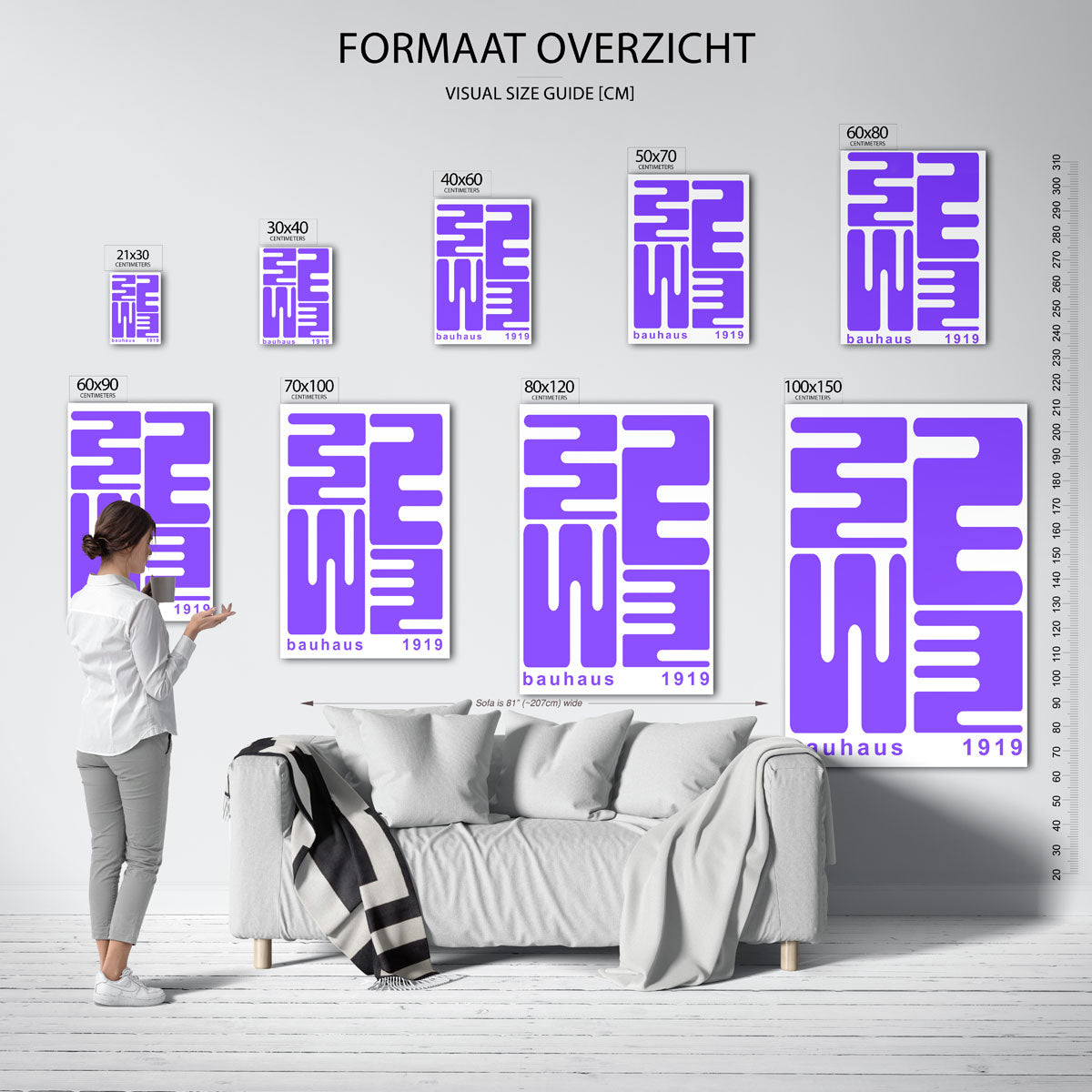 Vormritme en kleur Poster