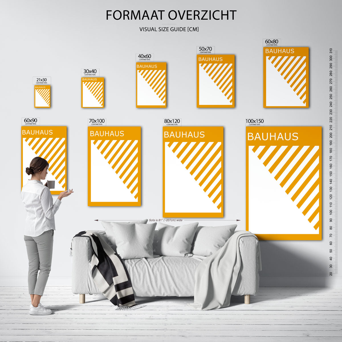 Diagonal lijnen Poster
