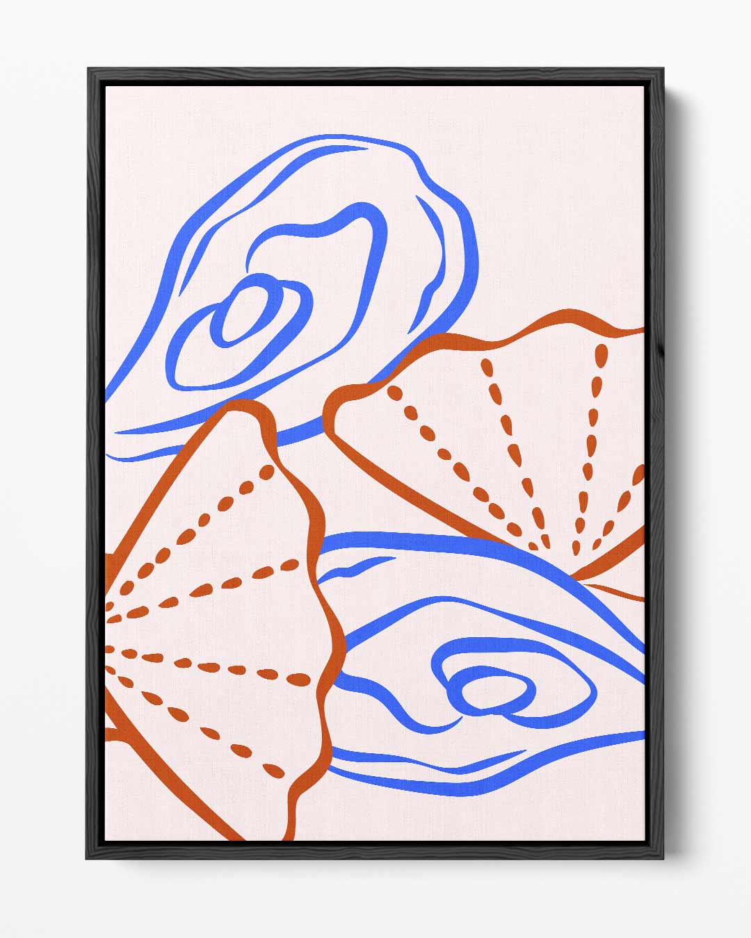 Vrolijke Schelpen Print Kunstwerk-canvas-dibond-plexiglas-wanddecoratie-WallArtistic