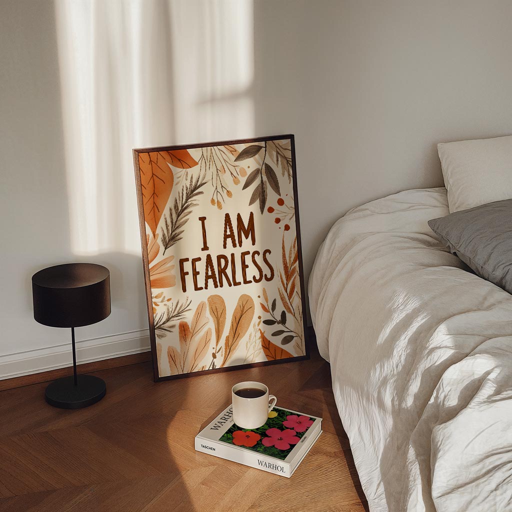 I Am Fearless Boho Poster
