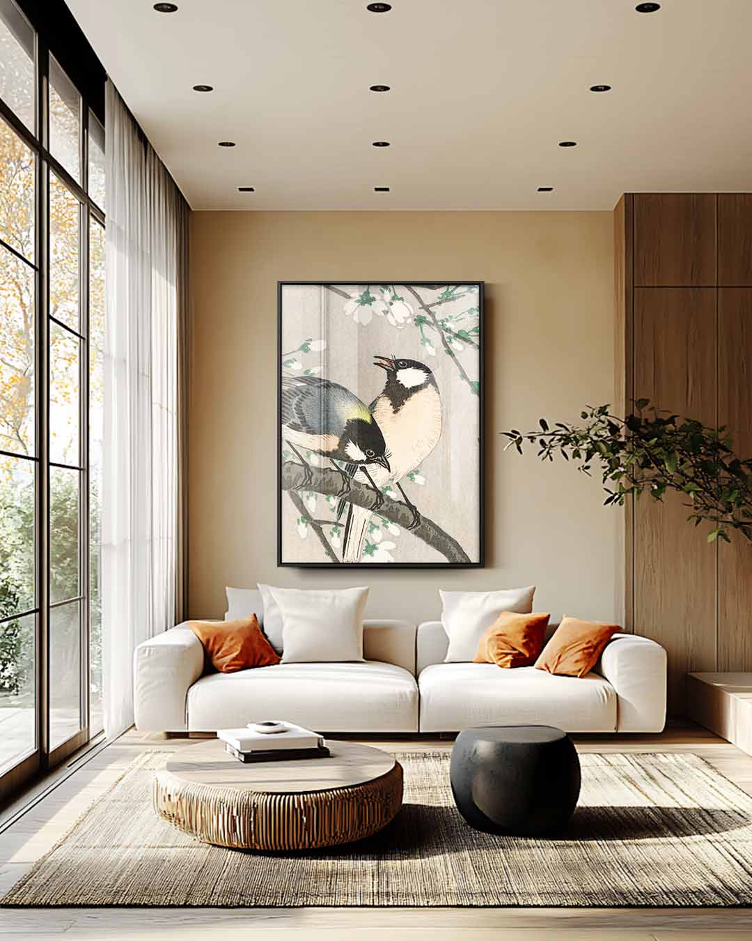 Zingende Vinkjes in de Lente Kunstwerk-canvas-dibond-plexiglas-wanddecoratie-WallArtistic