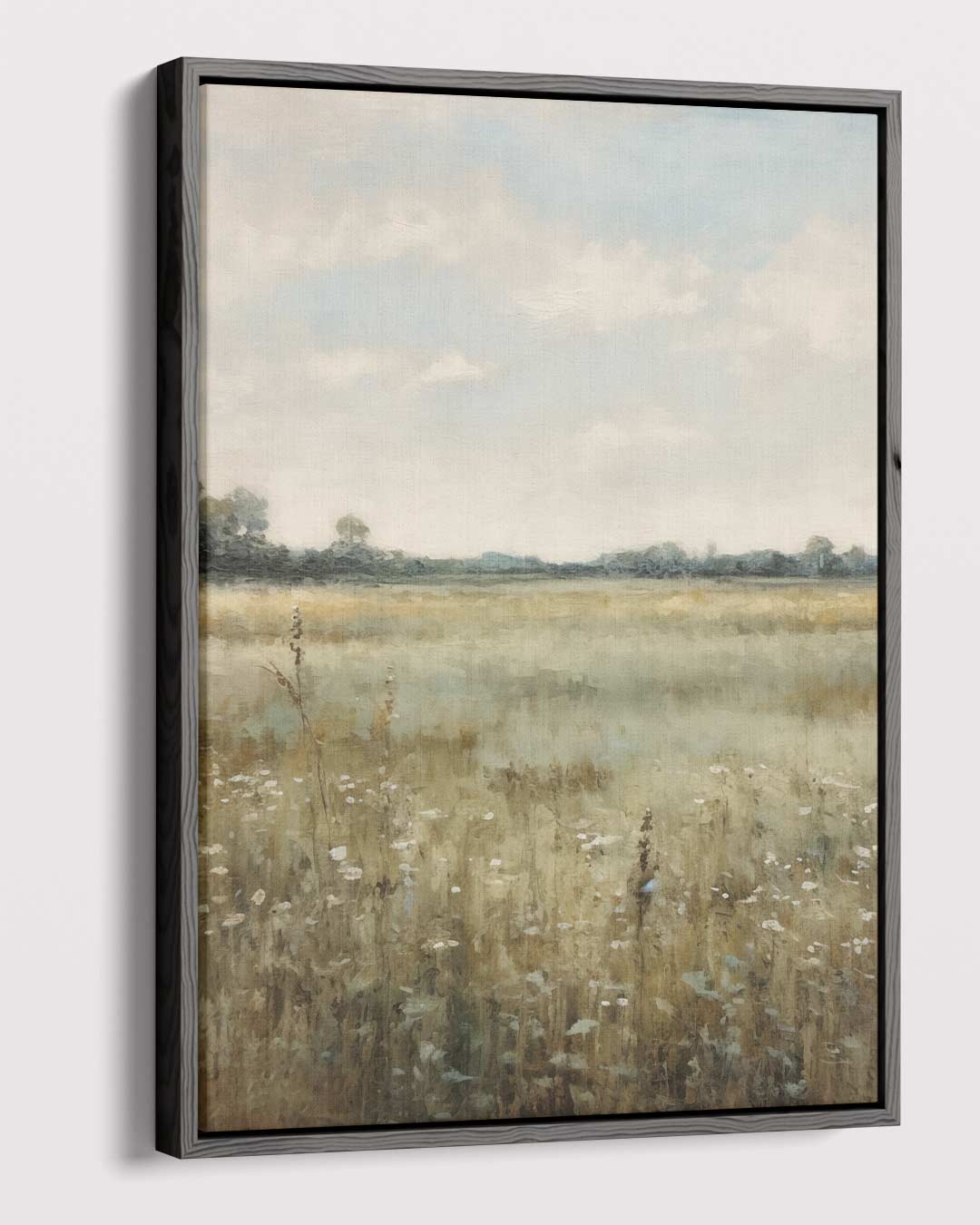 Zomerweide in de ochtend Kunstwerk-canvas-dibond-plexiglas-wanddecoratie-WallArtistic
