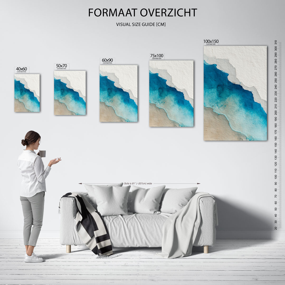Vloeiende kleurovergangen Kunstwerk