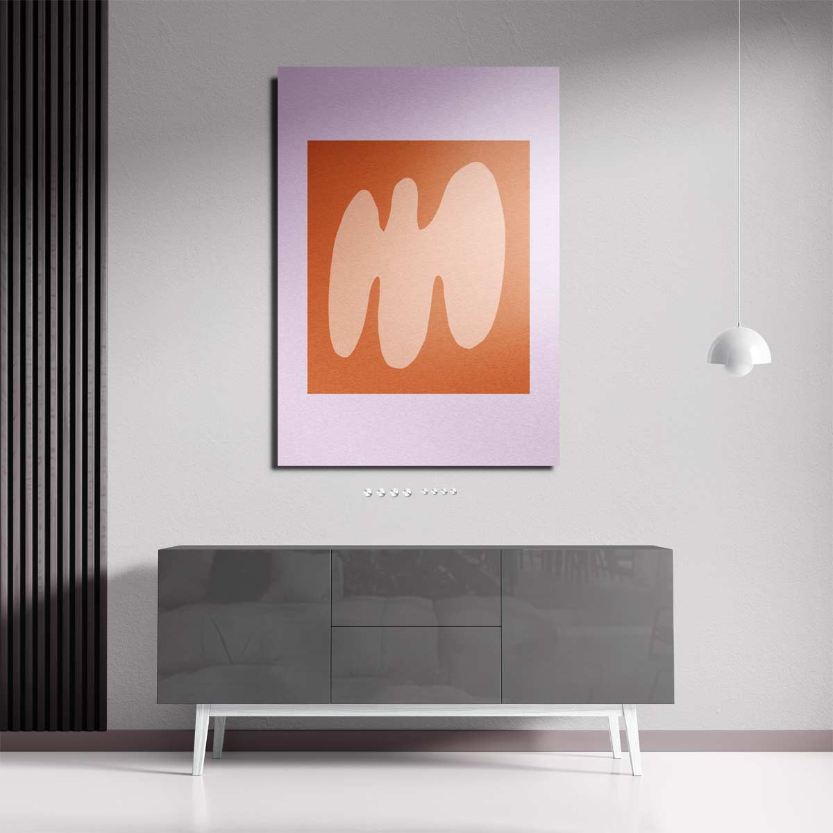 Zachte Abstractie in Perzikkleur Kunstwerk-canvas-dibond-plexiglas-wanddecoratie-WallArtistic