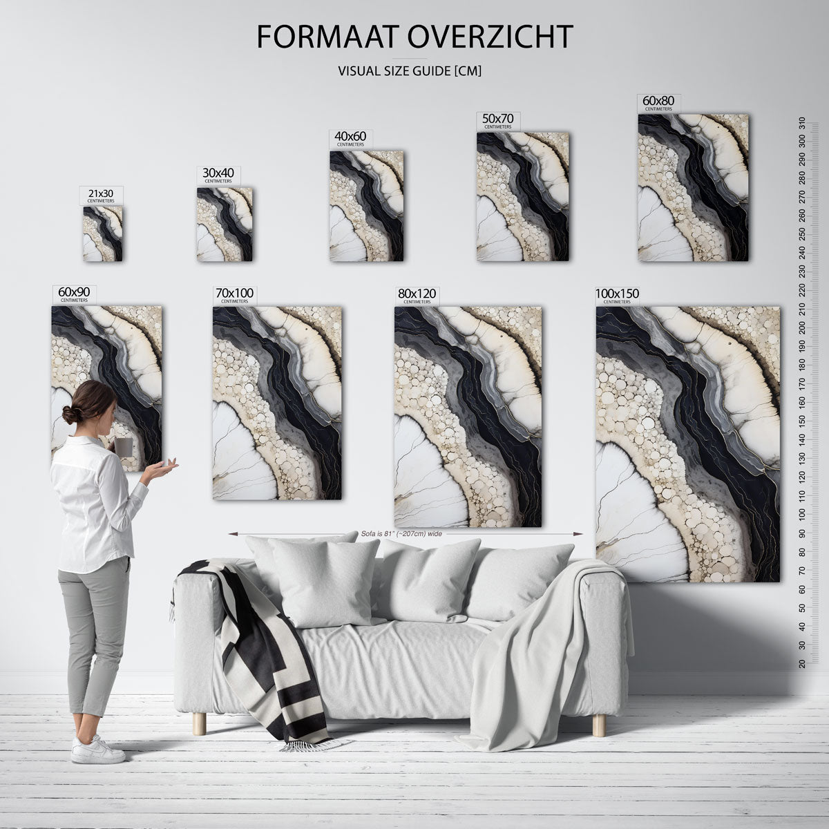 Abstracte cirkels en lijnen Poster