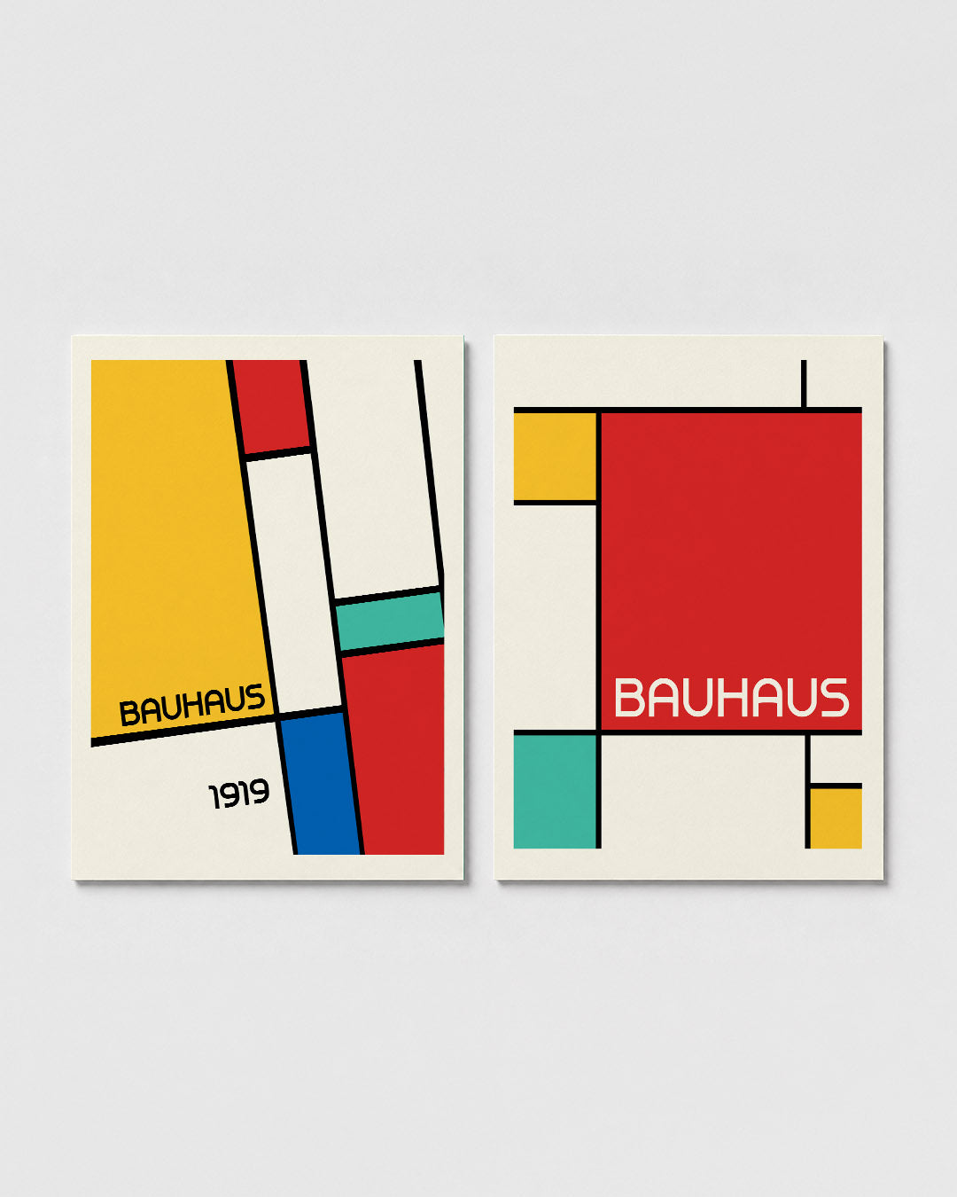 Kleurvlakken en lijnen Posterset