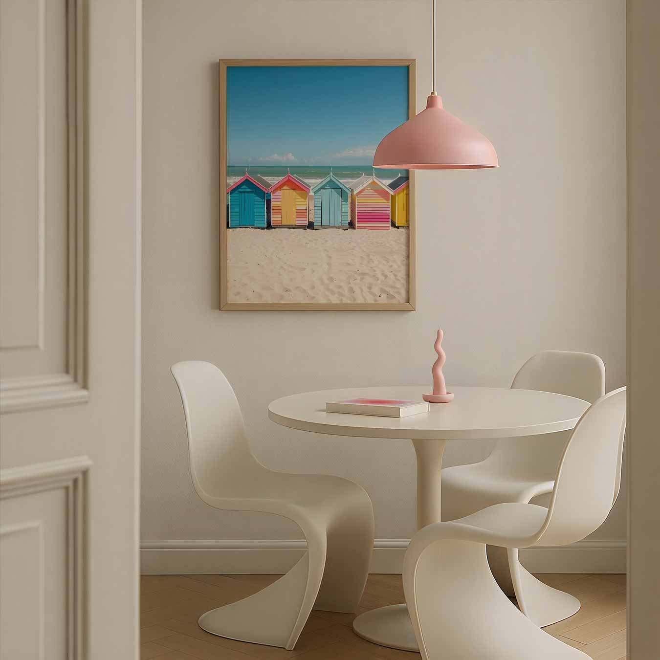 Strandhuisjes Vol Kleurenpracht Poster