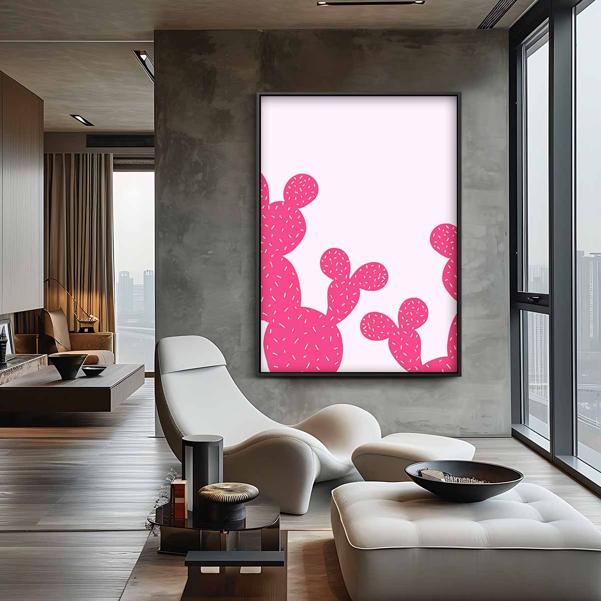Cactus Pop Art Kunstwerk-canvas-dibond-plexiglas-wanddecoratie-WallArtistic