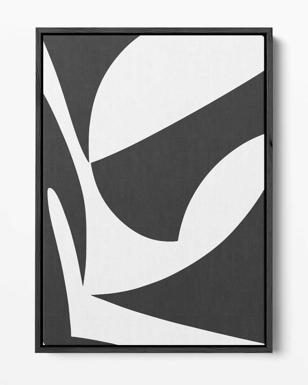 Abstracte Zwart-Witte Compositie Kunstwerk-canvas-dibond-plexiglas-wanddecoratie-WallArtistic
