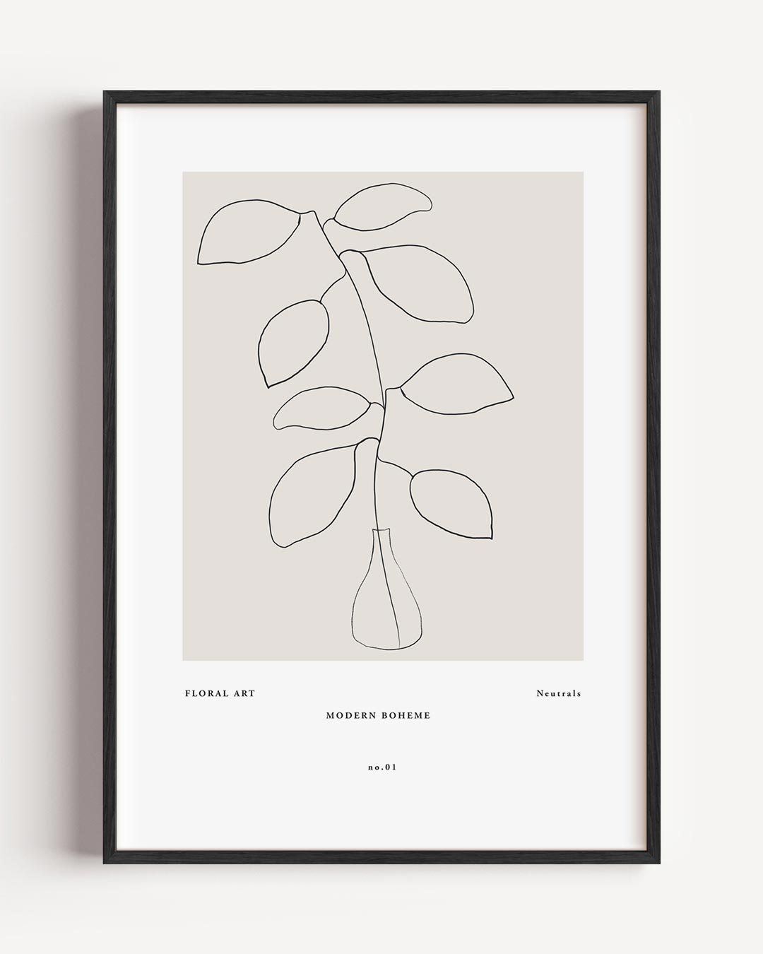 Moderne Boho Bloemenkunst Poster-WallArtistic