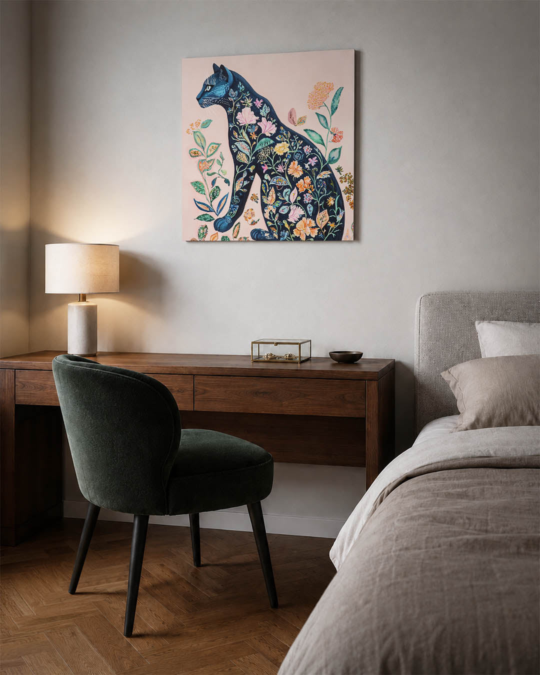 Bloemenkat Kunstwerk