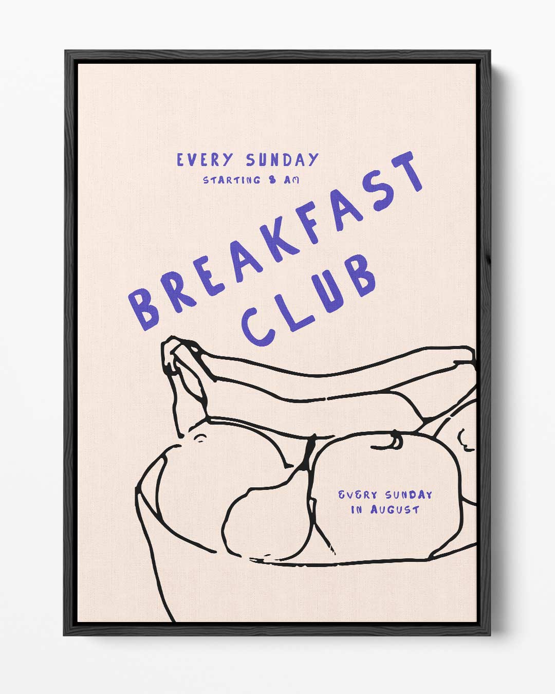 Breakfast Club Illustratie Kunstwerk-canvas-dibond-plexiglas-wanddecoratie-WallArtistic