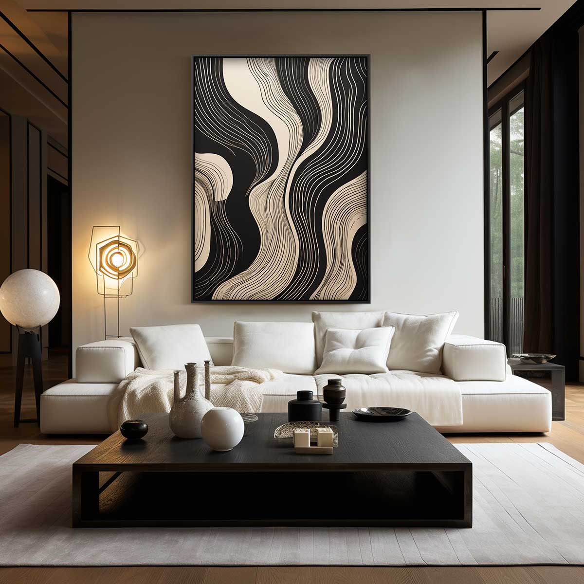 Golvende Elegantie Kunstwerk-canvas-dibond-plexiglas-wanddecoratie-WallArtistic