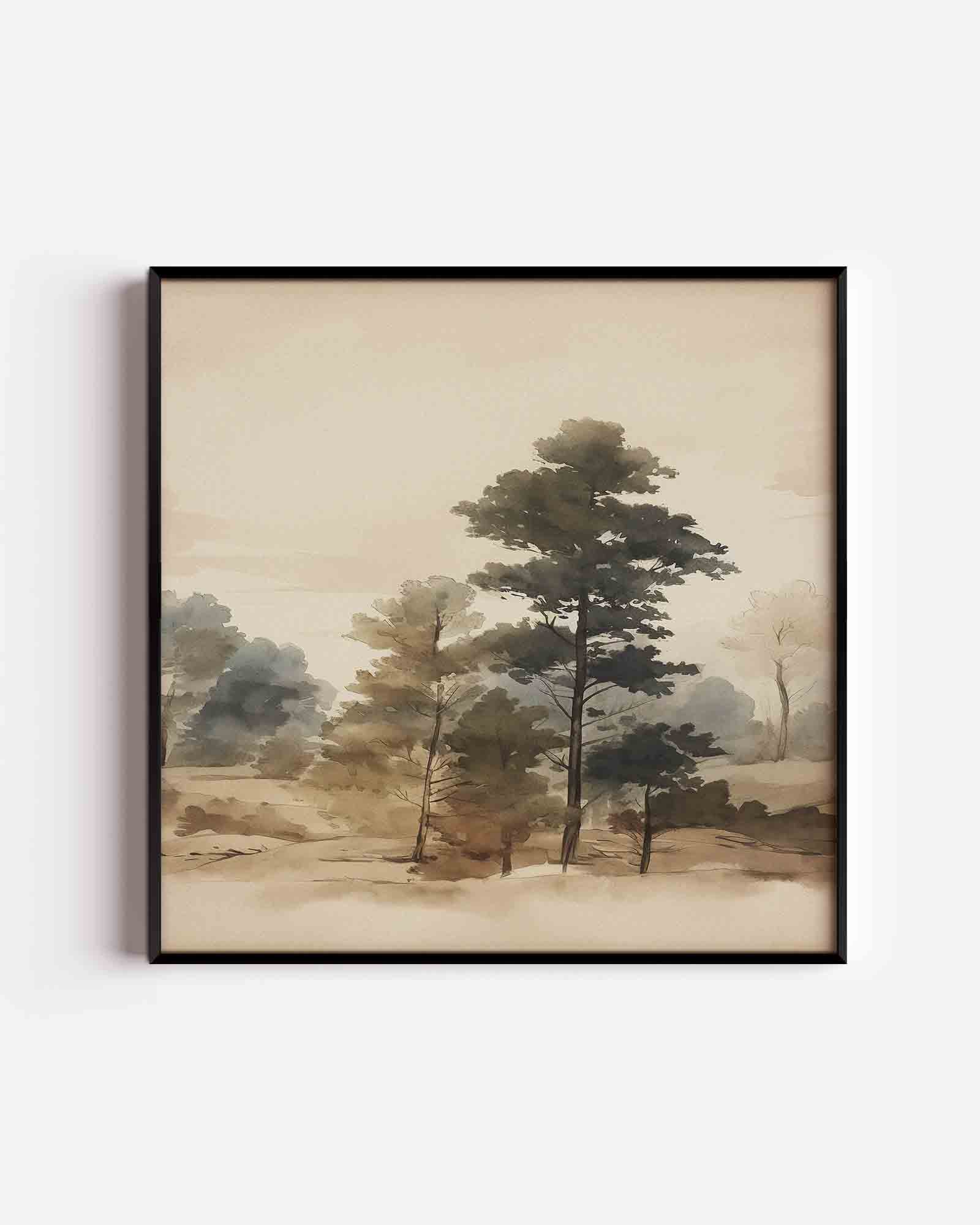 Landschap met bomen Poster