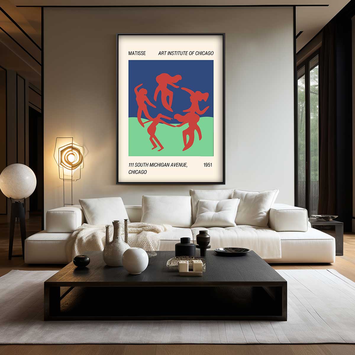 Dansende Silhouetten Matisse Print Kunstwerk-canvas-dibond-plexiglas-wanddecoratie-WallArtistic