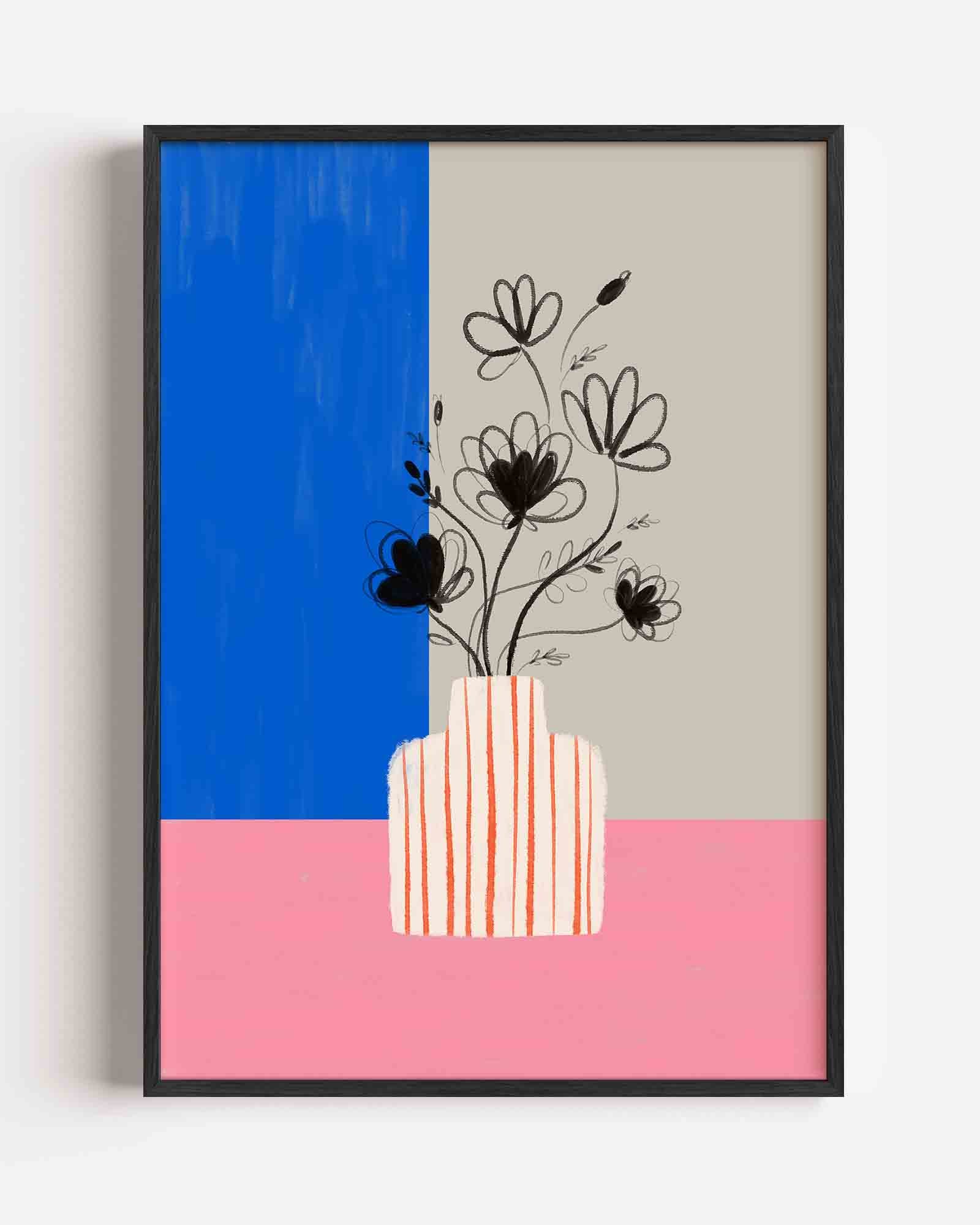 Bloemen in vaas Poster