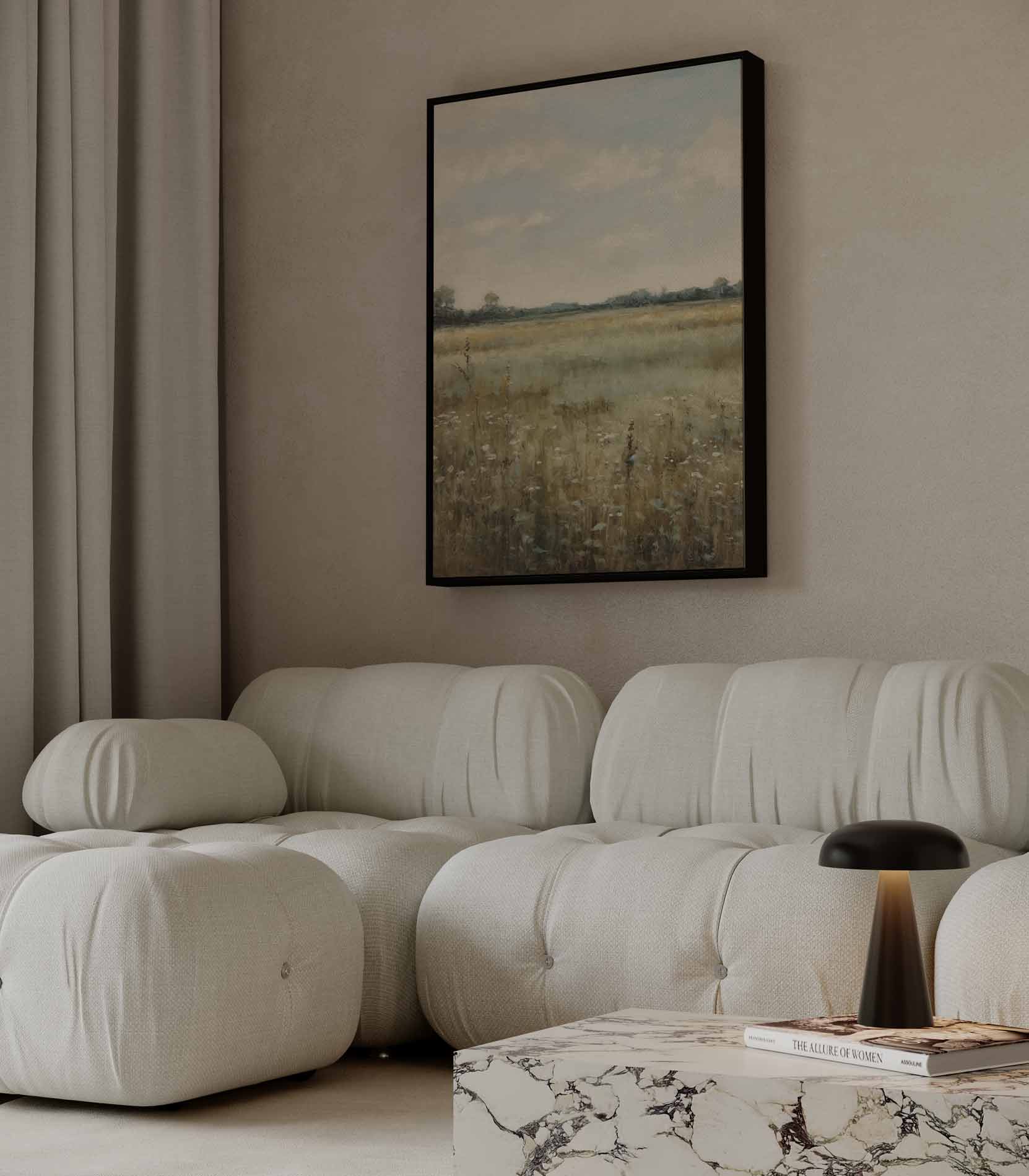 Zomers Veldlandschap Kunstwerk-canvas-dibond-plexiglas-wanddecoratie-WallArtistic