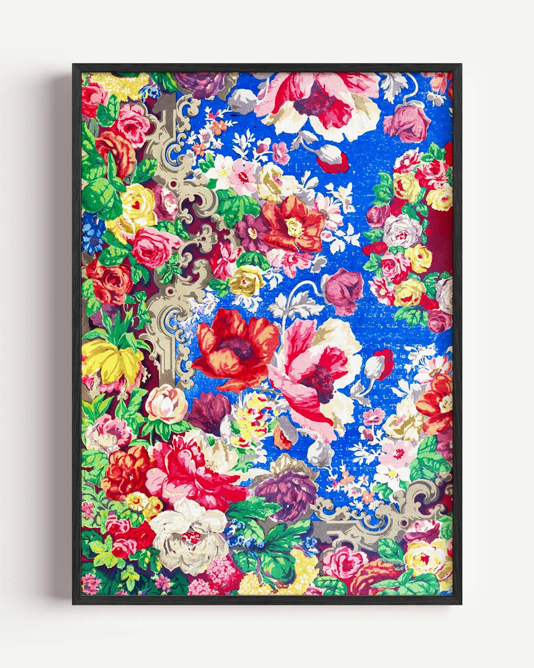 Bloemenpracht op een Hemelsblauwe Achtergrond Poster