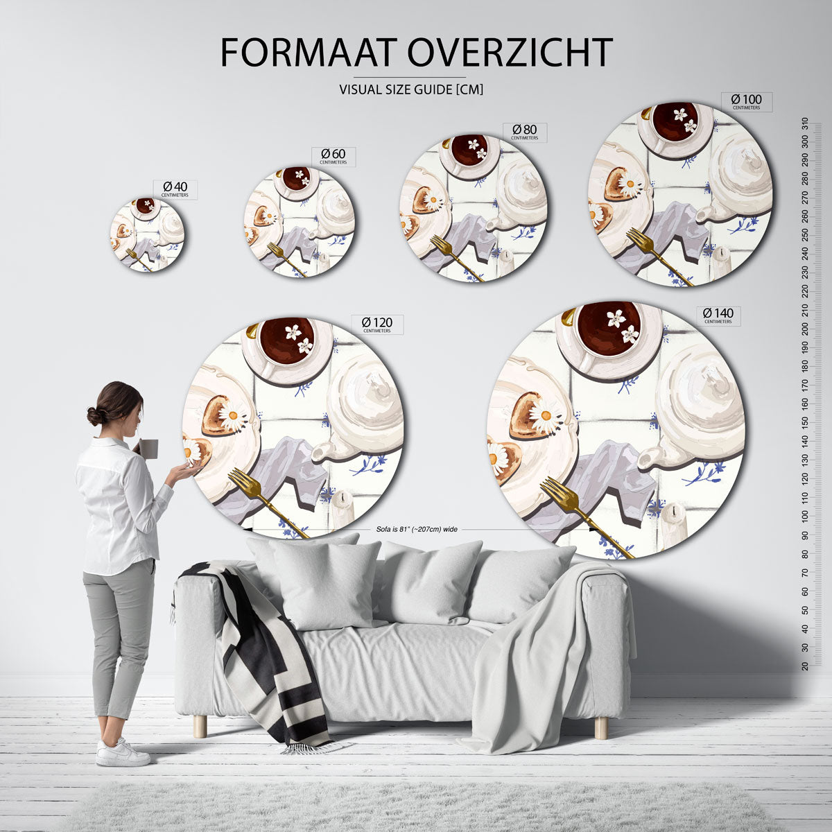 Ontbijt tafereel Muurcirkel
