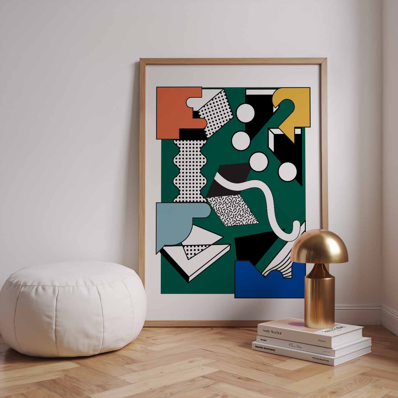 Retro Abstracte Geometrische Poster