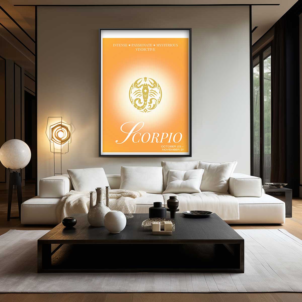 Schorpioen Sterrenbeeld Poster Kunstwerk-canvas-dibond-plexiglas-wanddecoratie-WallArtistic