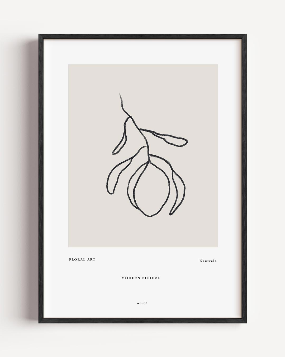 Minimalistische Bloemencanvas Poster-WallArtistic