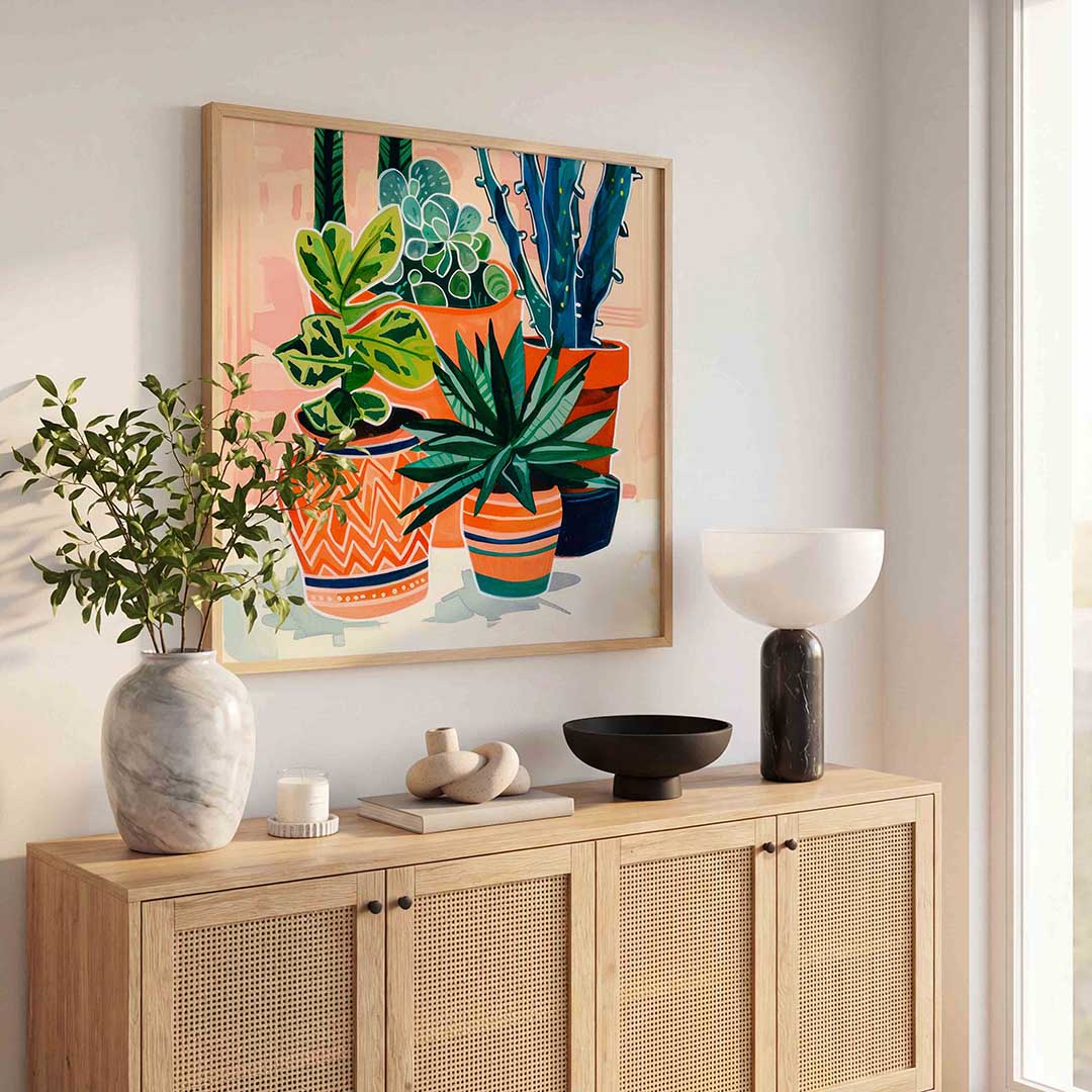 Planten in potten Poster