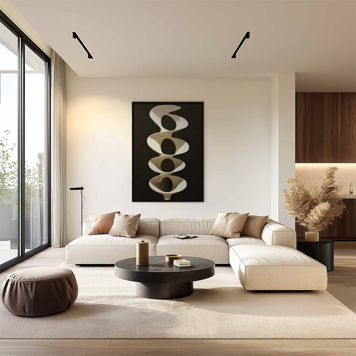 Abstracte Spiralen Kunstwerk-canvas-dibond-plexiglas-wanddecoratie-WallArtistic