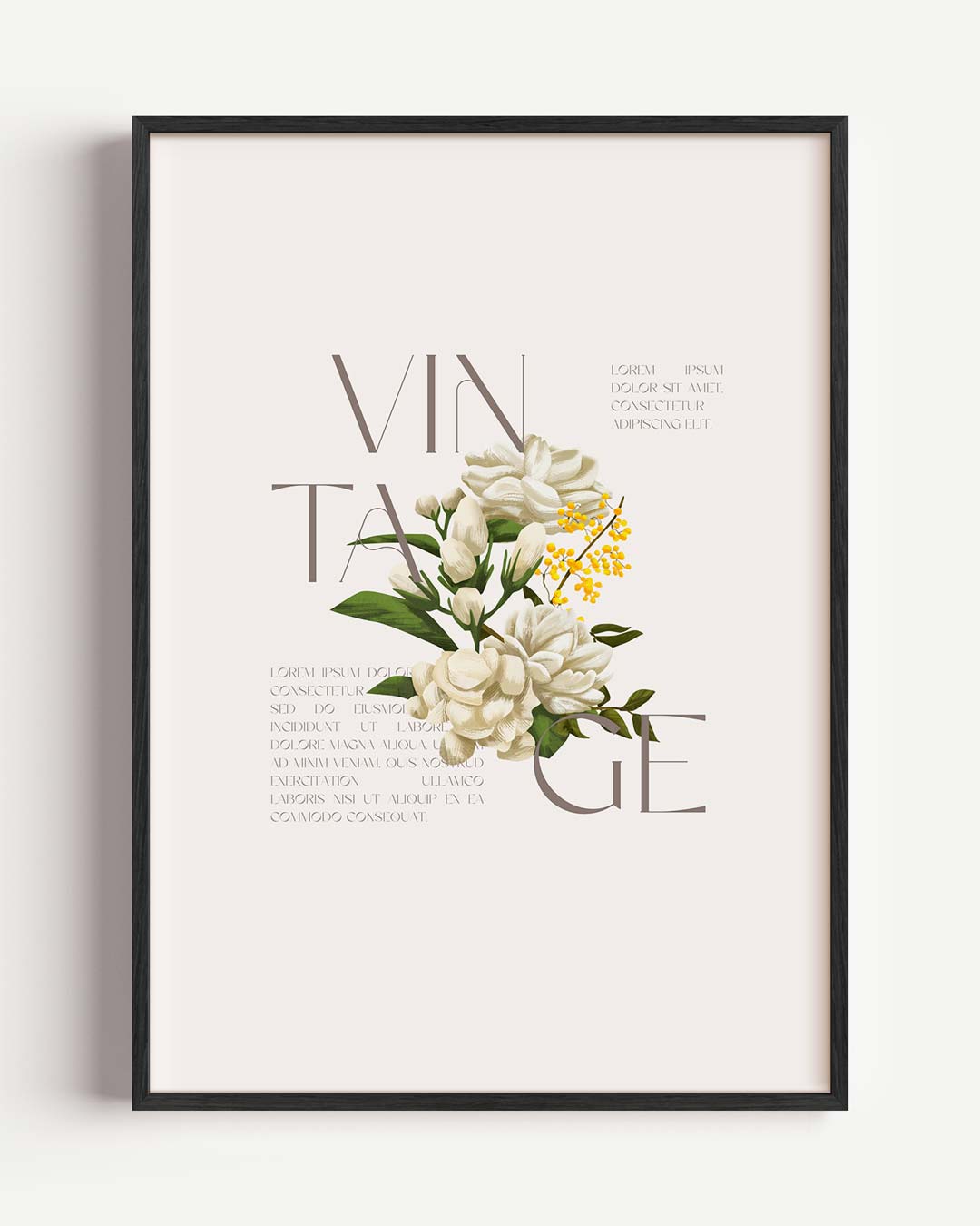 Vintage Bloemenposter