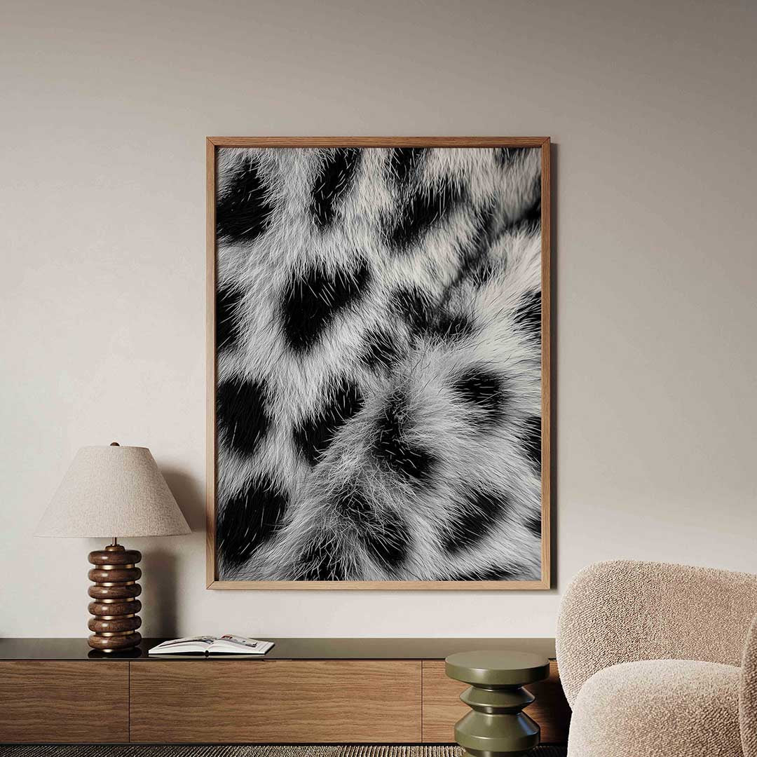 Zwart wit vachtpatroon Poster