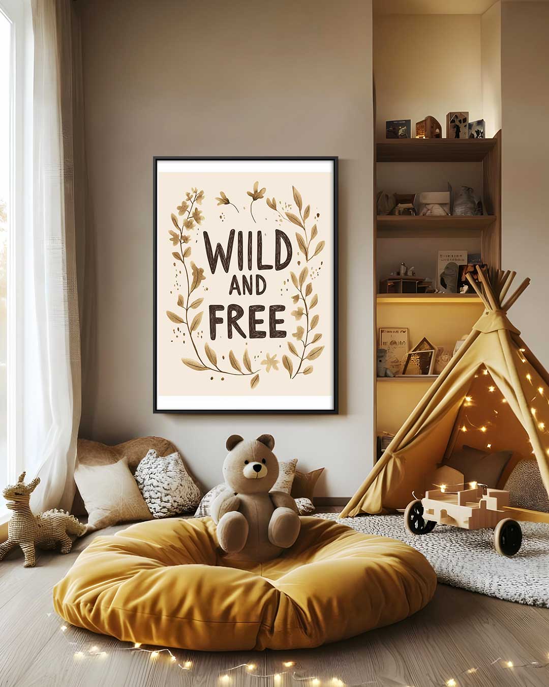 Wild and Free Botanisch Kunstwerk Kunstwerk-canvas-dibond-plexiglas-wanddecoratie-WallArtistic