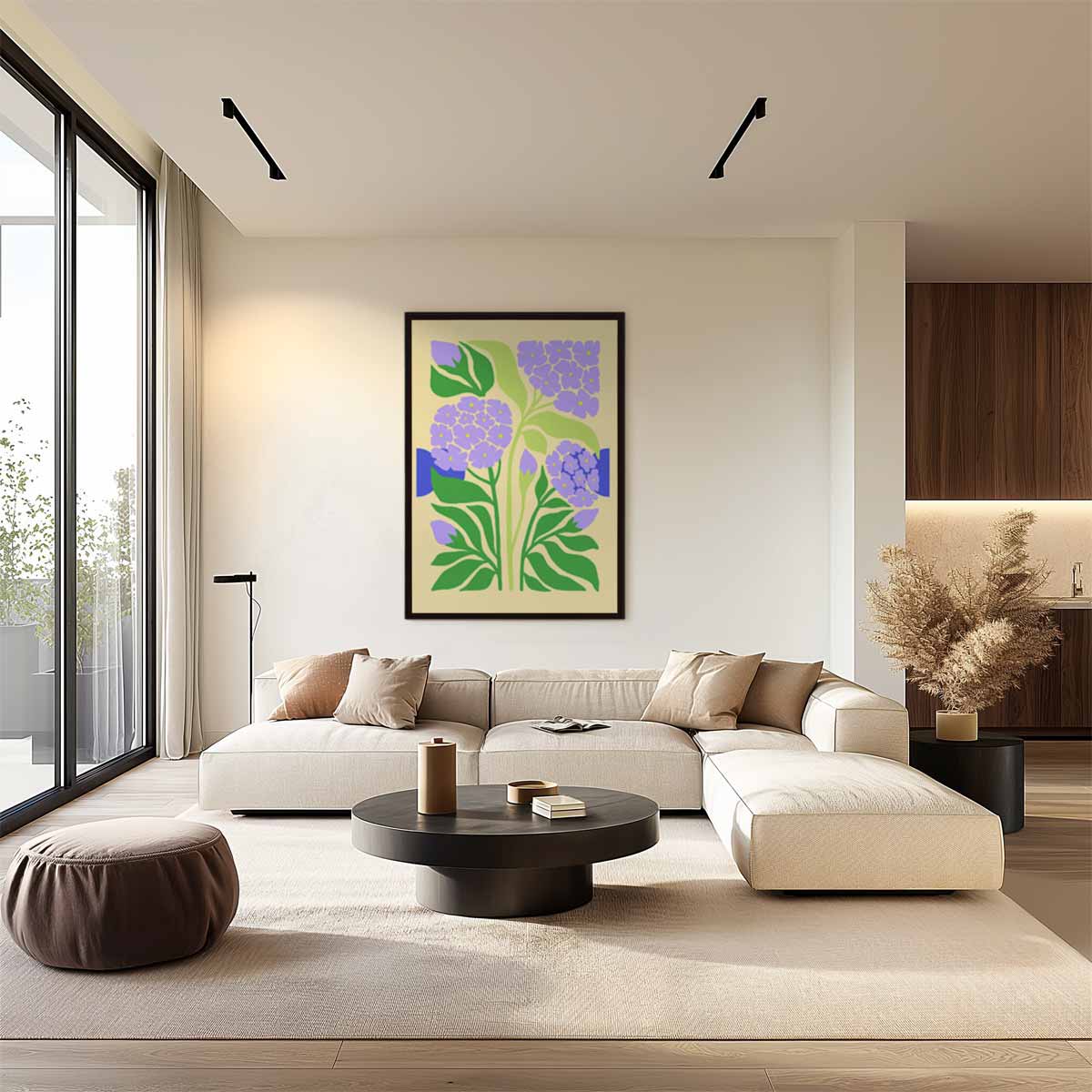 Bloemenpracht in Lila Kunstwerk-canvas-dibond-plexiglas-wanddecoratie-WallArtistic