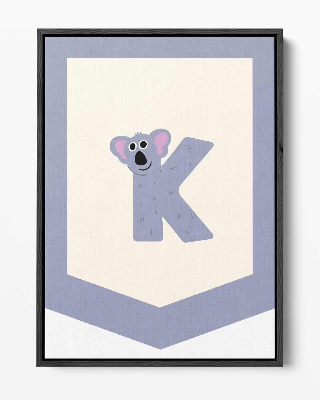 Alfabet Poster met Koala Illustratie Kunstwerk-canvas-dibond-plexiglas-wanddecoratie-WallArtistic